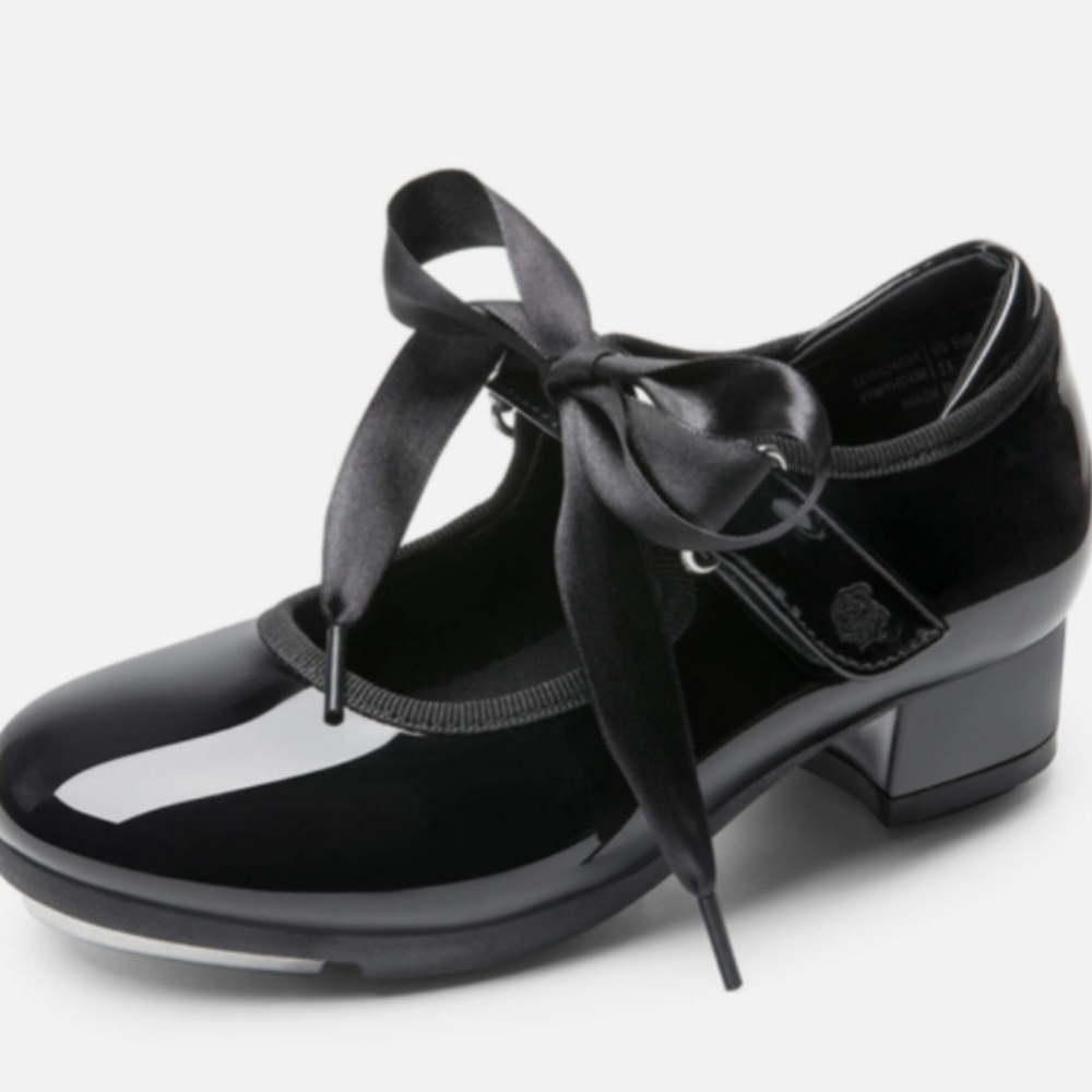 Elegant Black Mary Jane Toddler Tap Shoes